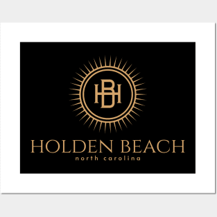 Holden Beach, NC Summertime Monogrammed Sun Posters and Art